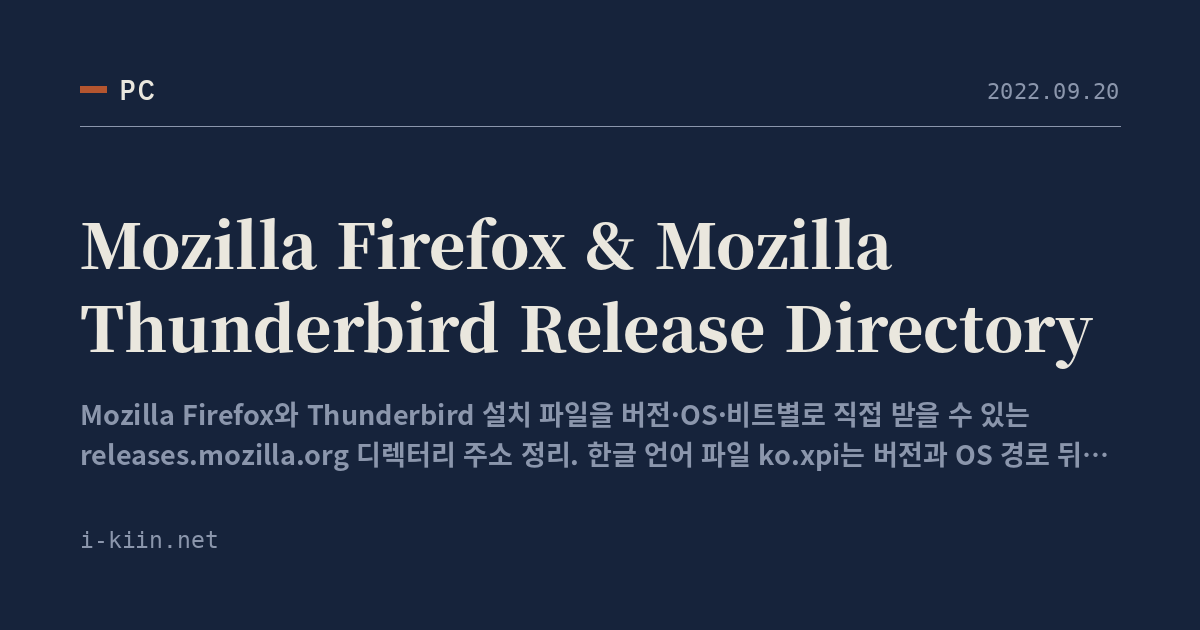 Mozilla Firefox & Mozilla Thunderbird Release Directory